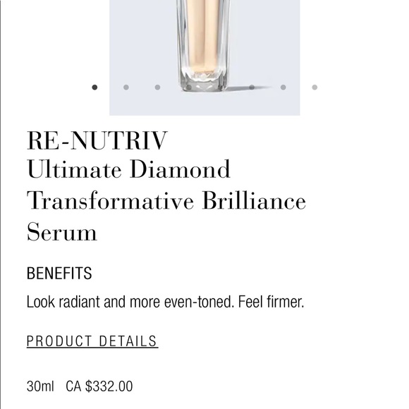 BNIB Estée Lauder RE-NUTRIV
Ultimate Diamond Transformative Serum 30ML - Picture 8 of 10